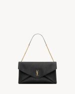 YSL CASSANDRE XXL envelope pouch on chain in lambskin